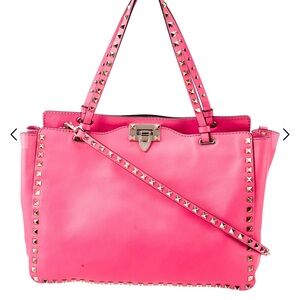 Valentino Pink Studded Tote Bag
